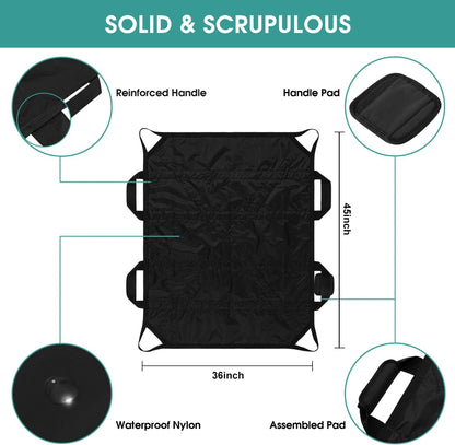 45" x 36" Positioning Bed Pad with Handles