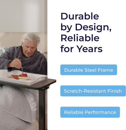 Medical Overbed Table with Wheels