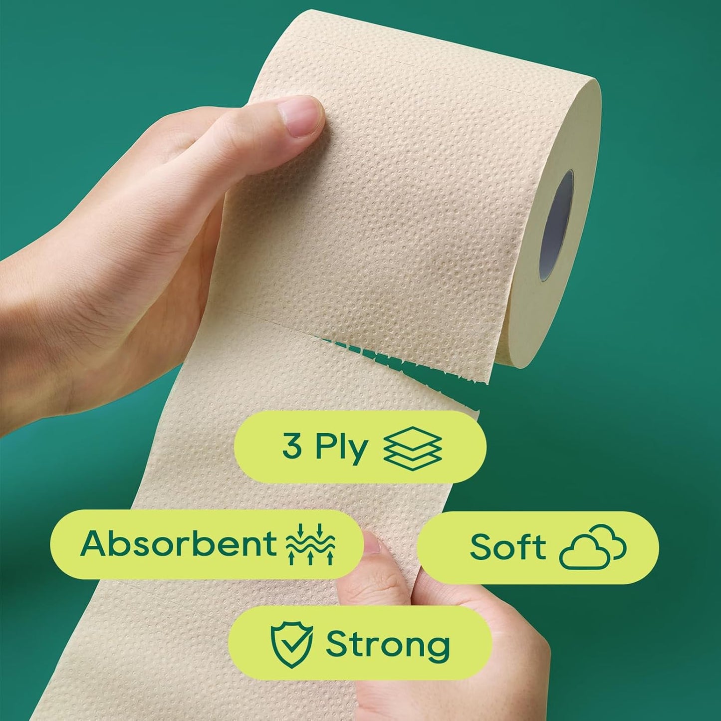 Bamboo Toilet Paper 3 Ply - 2 Roll