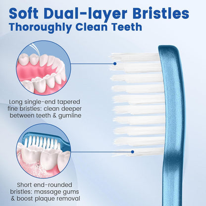 Soft Toothbrushes for Adults - 6 Count