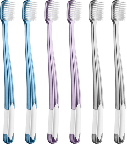 Soft Toothbrushes for Adults - 6 Count