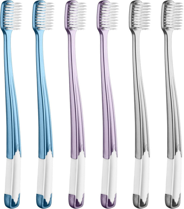 Soft Toothbrushes for Adults - 6 Count